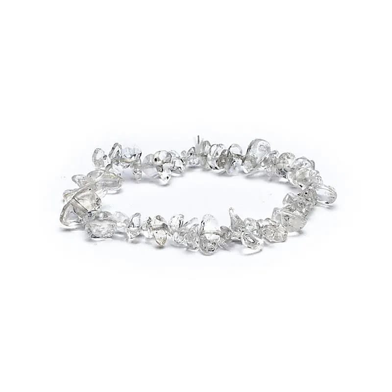 Elastic Chip Bracelet with Rock Crystal (Synthetic)
