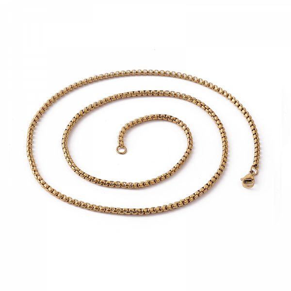 Boxchain 3mm Halskette - Gold