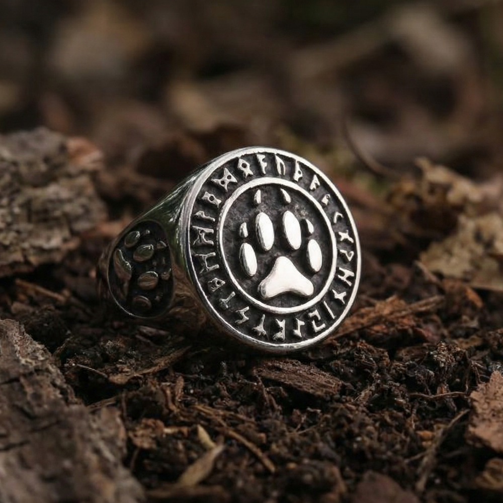 Vikingring Ulvepote Runesirkel - Sølv