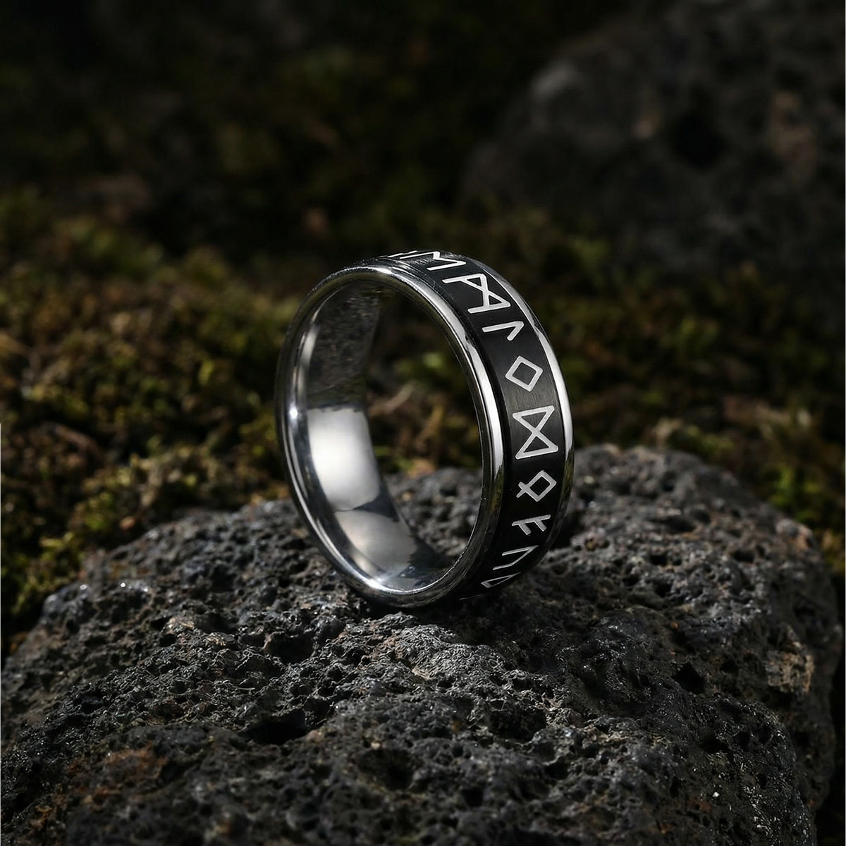 Rotating Runic Ring Black Edition