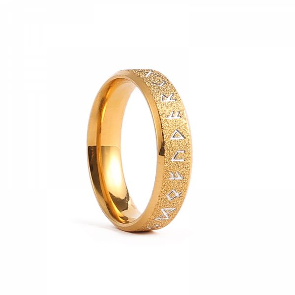 Runic Ring Golden Dawn 6mm
