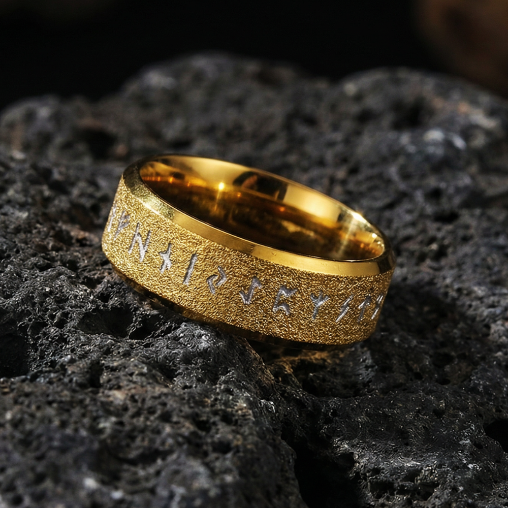 Rune Ring Golden Dawn 8mm