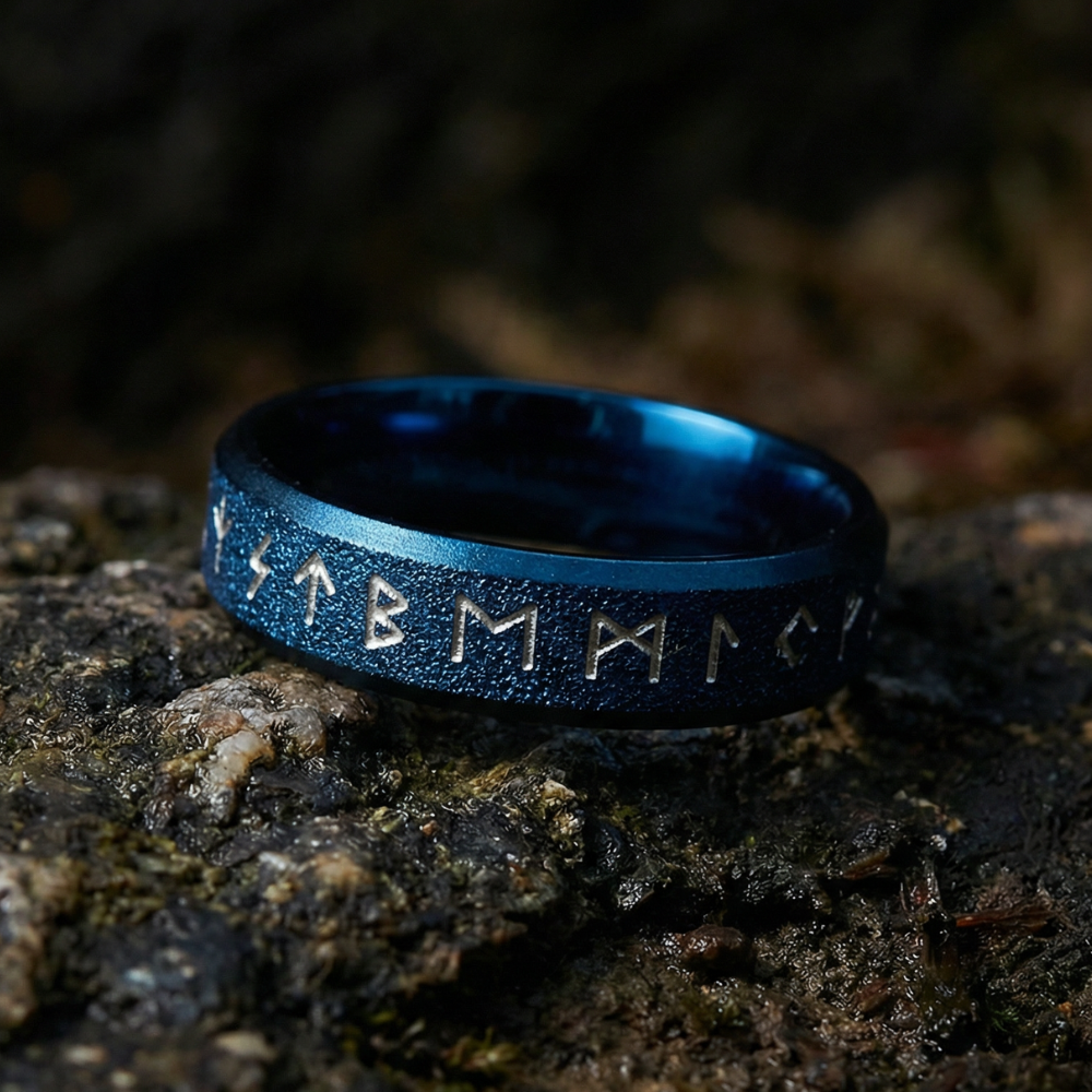 Rune Ring Midnight Blue 6 mm