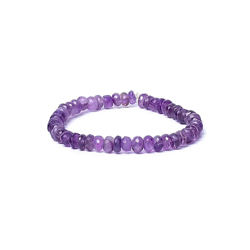 Faceted Amethyst Bracelet – AA Quality 6mm