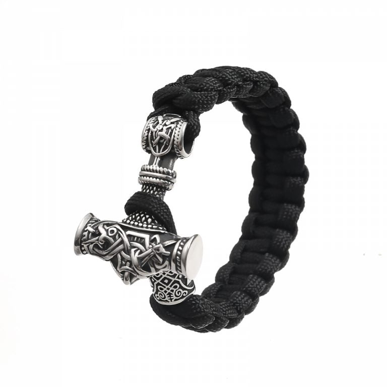 Paracord Bracelet Mjölnir Asgard-Knot - Silver