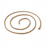 Boxchain 3mm Halskette - Gold