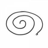 Boxchain-Halskette, 1,5 mm – Schwarz