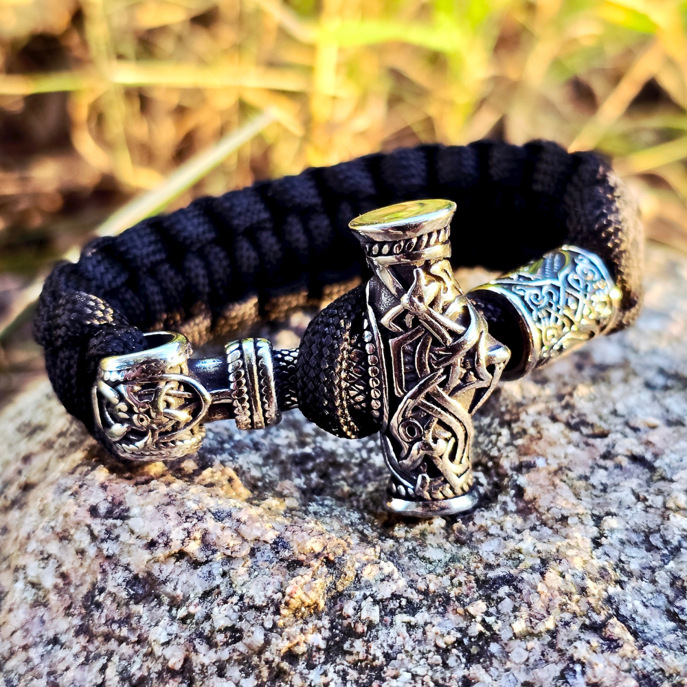 Paracord Bracelet Mjölnir Asgard-Knot - Silver