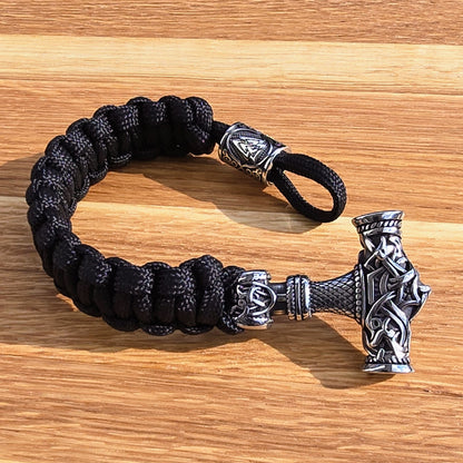 Paracord Bracelet Mjölnir Asgard-Knot - Silver