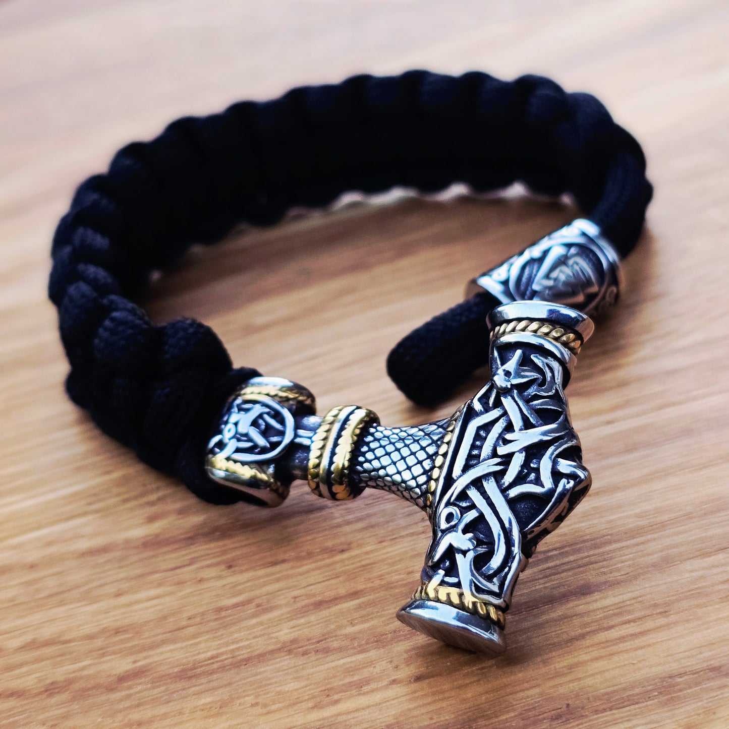 Paracord-Armband Mjölnir Asgard-Knot – zweifarbig