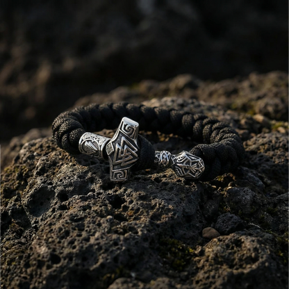 Paracord-Armband „Thors Hammer“ mit Valknut