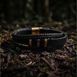 Bracelet Bergen-Triple - Black/Gold