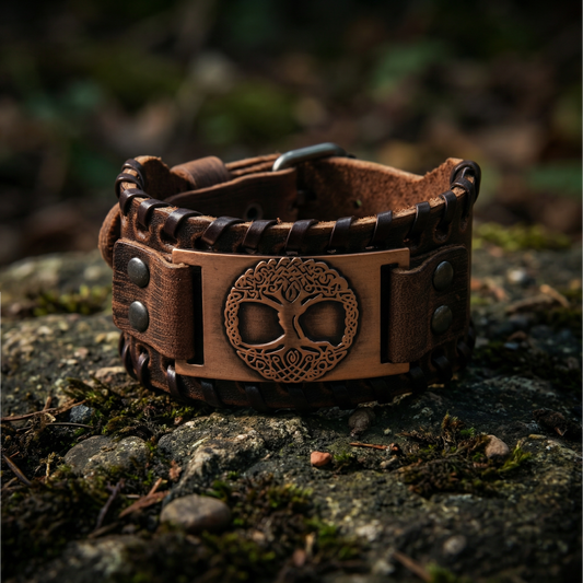 Bracelet Yggdrasil Premium-Leather - Brown