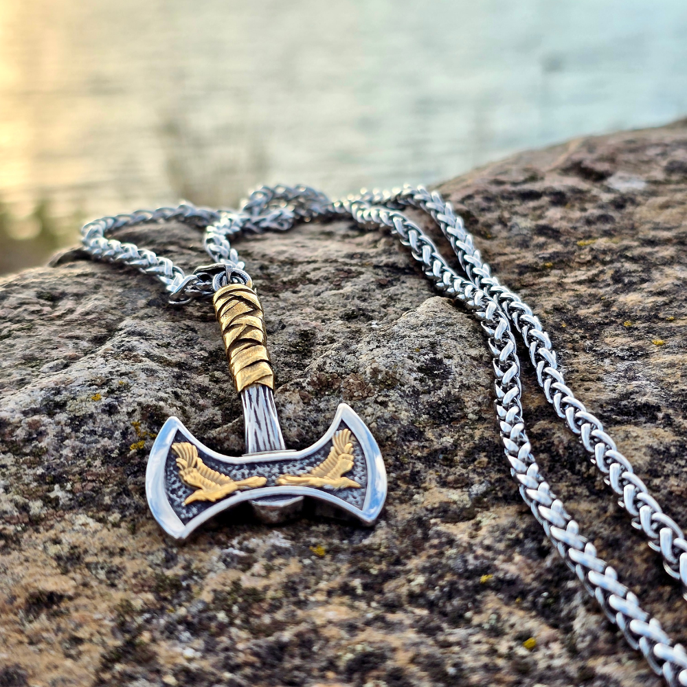 Viking Raven Axe - Wikinger Halskette