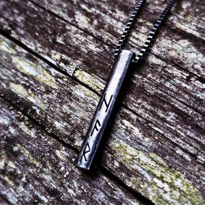 Necklace Norse Bar Antique