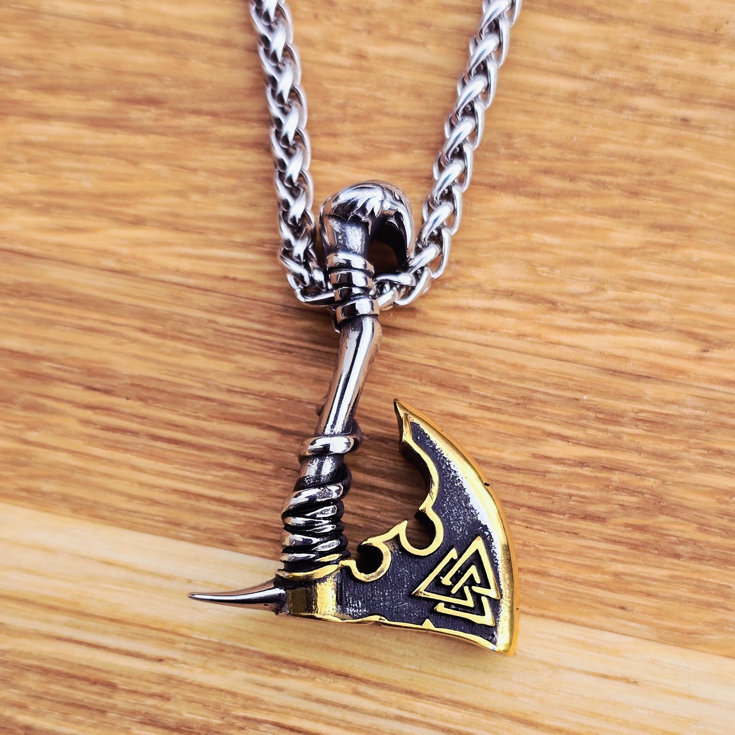 Halsband Stridsyxa - Dubbelfärgad