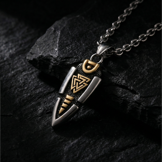 Necklace Valknut-Arrowhead