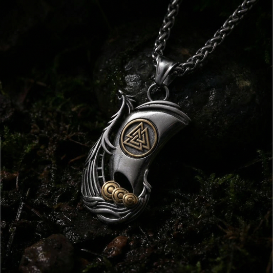 Halsband Drakkar Långskepp - Dubbelfärgad