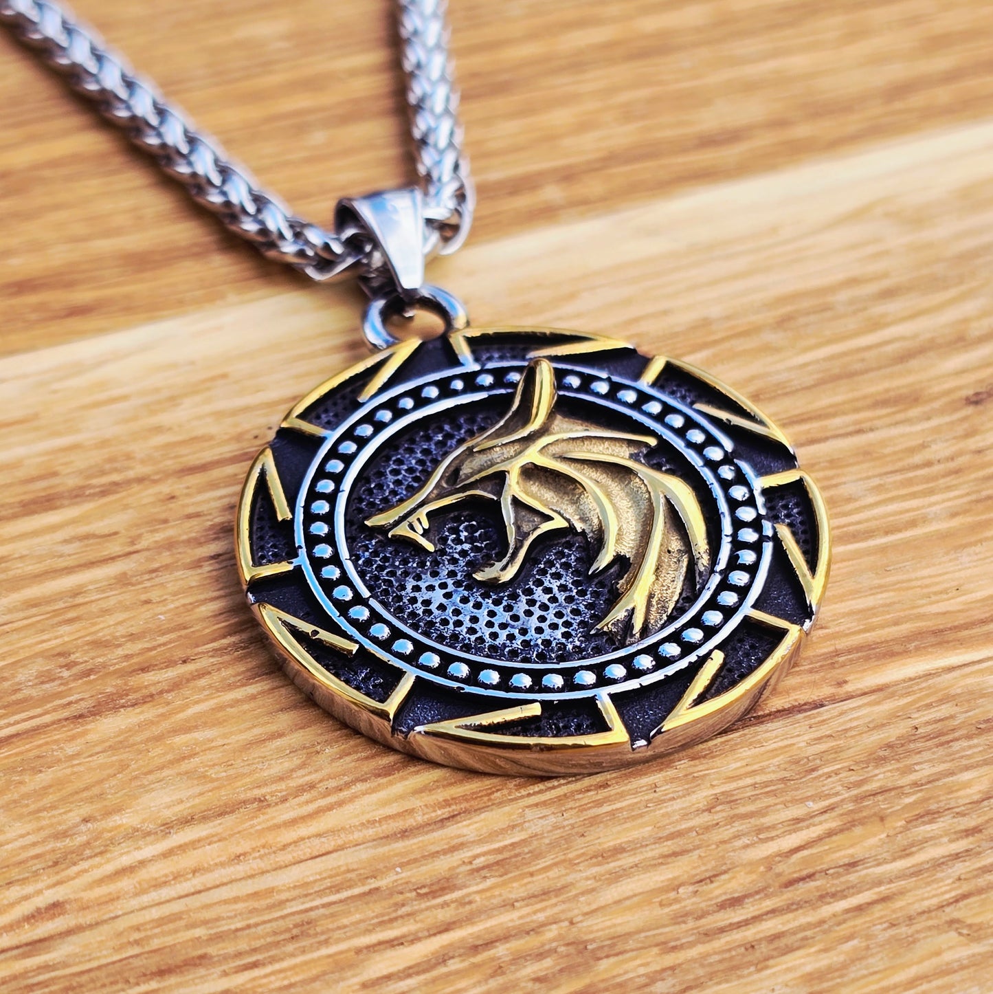 Necklace Fenrir the Wolf of Fate - Dual Tone