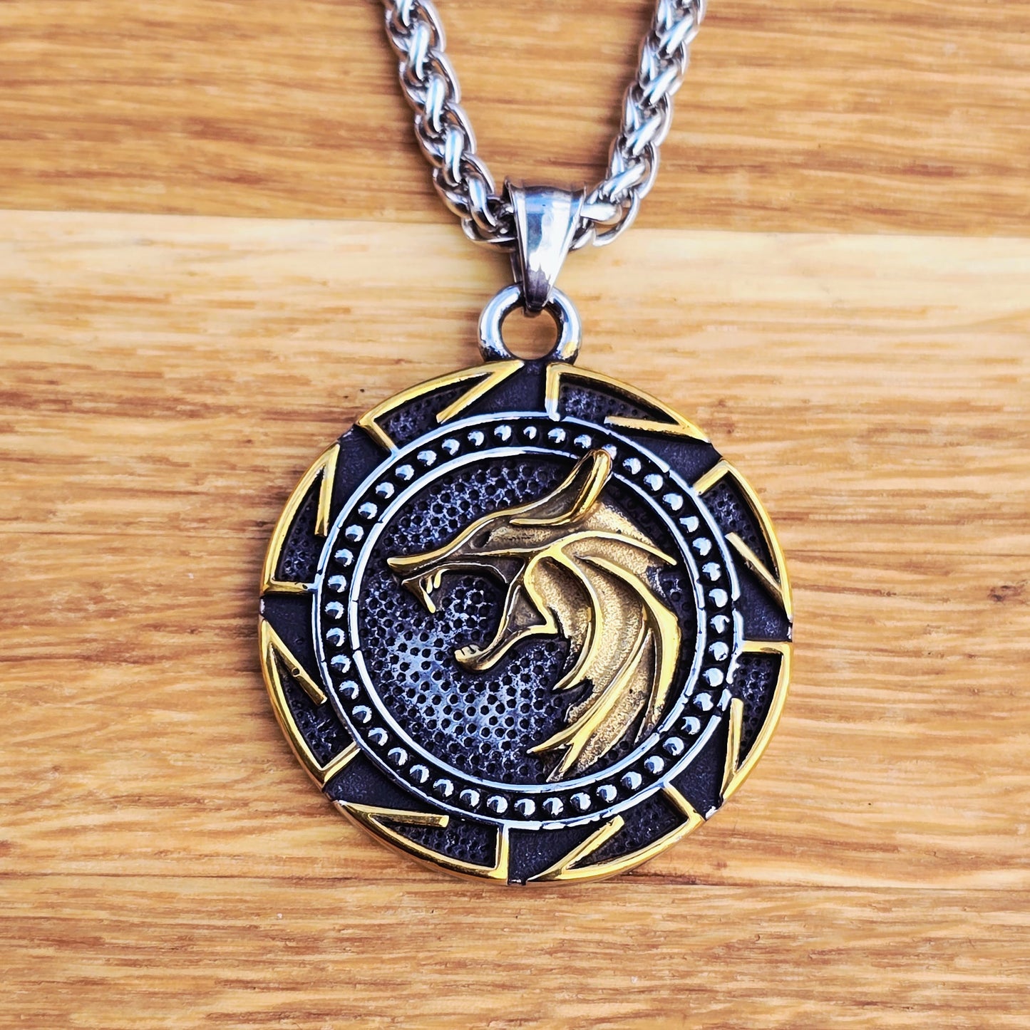 Necklace Fenrir the Wolf of Fate - Dual Tone