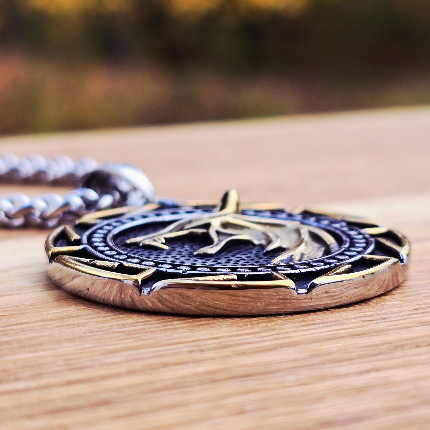 Necklace Fenrir the Wolf of Fate - Dual Tone