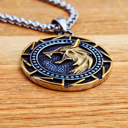 Necklace Fenrir the Wolf of Fate - Dual Tone