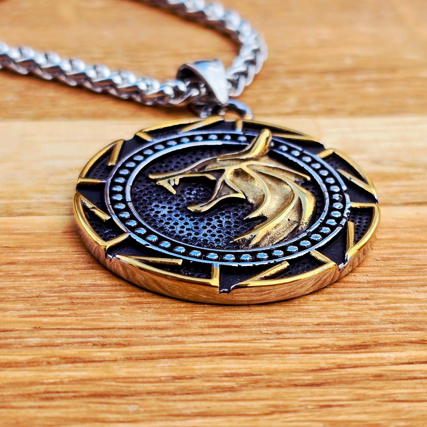 Necklace Fenrir the Wolf of Fate - Dual Tone