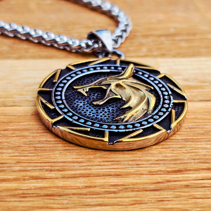 Necklace Fenrir the Wolf of Fate - Dual Tone