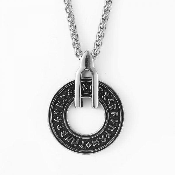 Necklace Runic Wheel - Silver