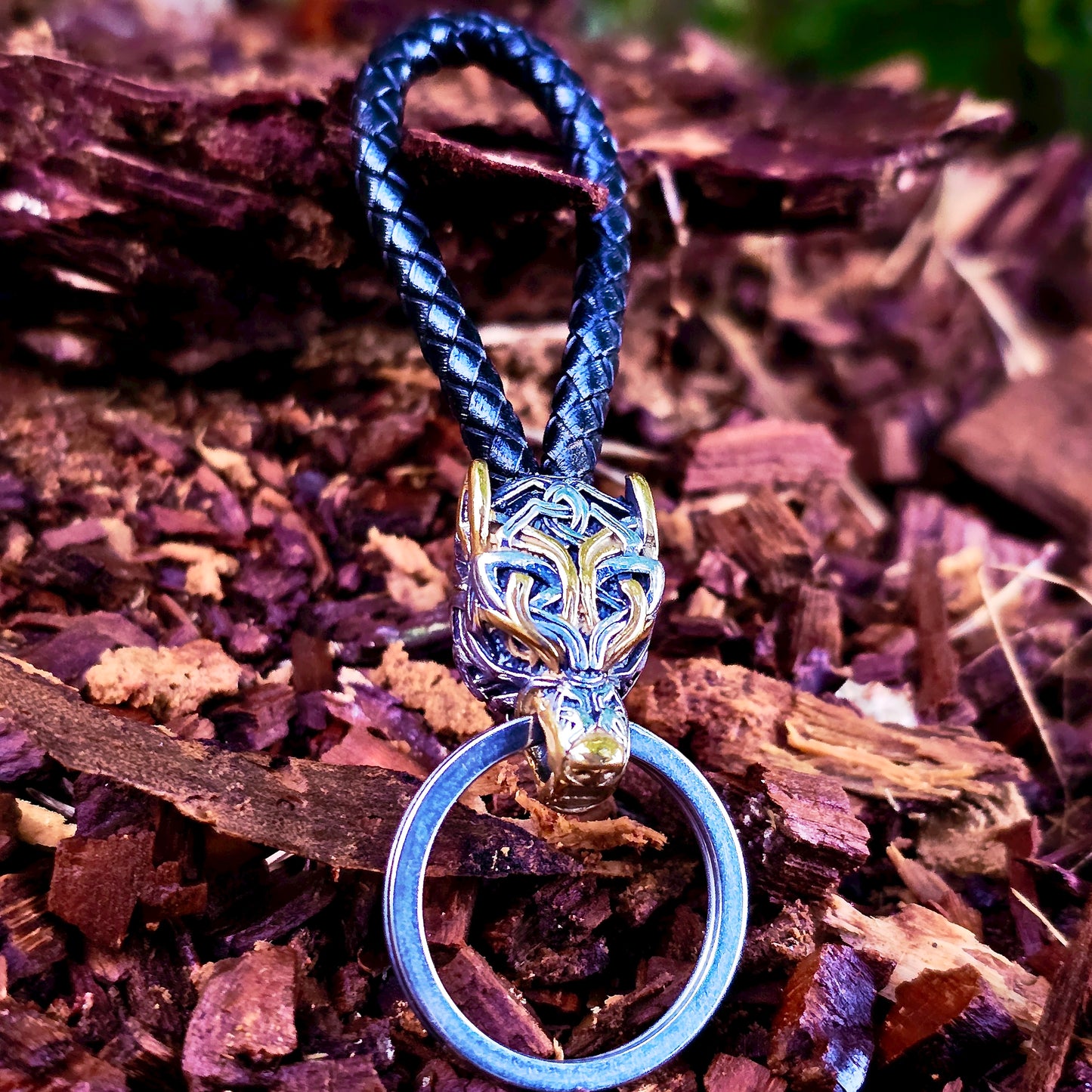 Keychain Freki Asgard Knot Dual Tone