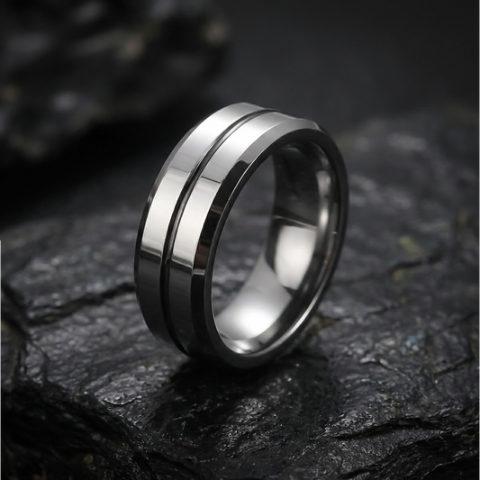 Tungsten Trilogy of Strength - Silver-Black Edition