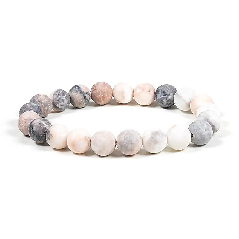 Pink Zebra Jaspis Perlenarmband - 8mm