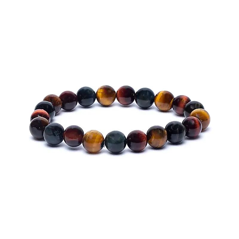Triple Eye Armband – Tigerauge, Falkenauge und Rotes Katzenauge