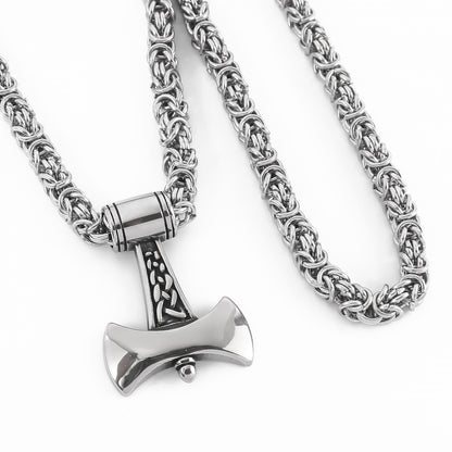 Kunglig kedja halsband Mjölner Sleek