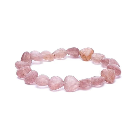 Strawberry Quartz Heart Bracelet (80mm)