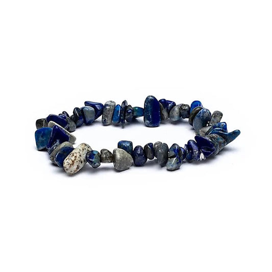 Armband med lapis lazuli-chips (80 mm)