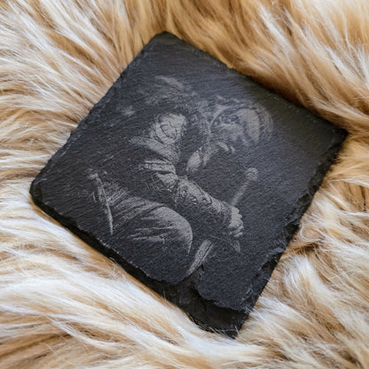 Slate Coasters 10x10cm – Viking 2