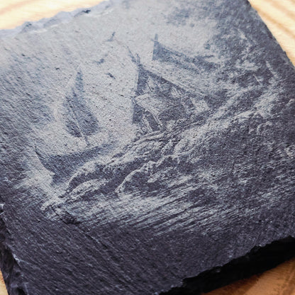 Slate Coasters 10x10cm – Viking Village