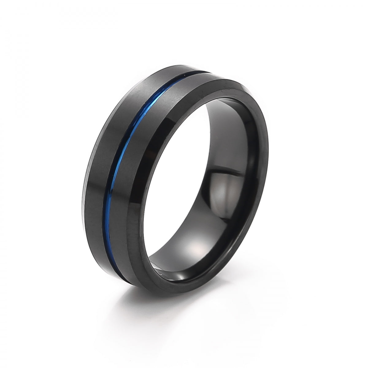 Wolframring von Dusk – Schwarz &amp; Blau