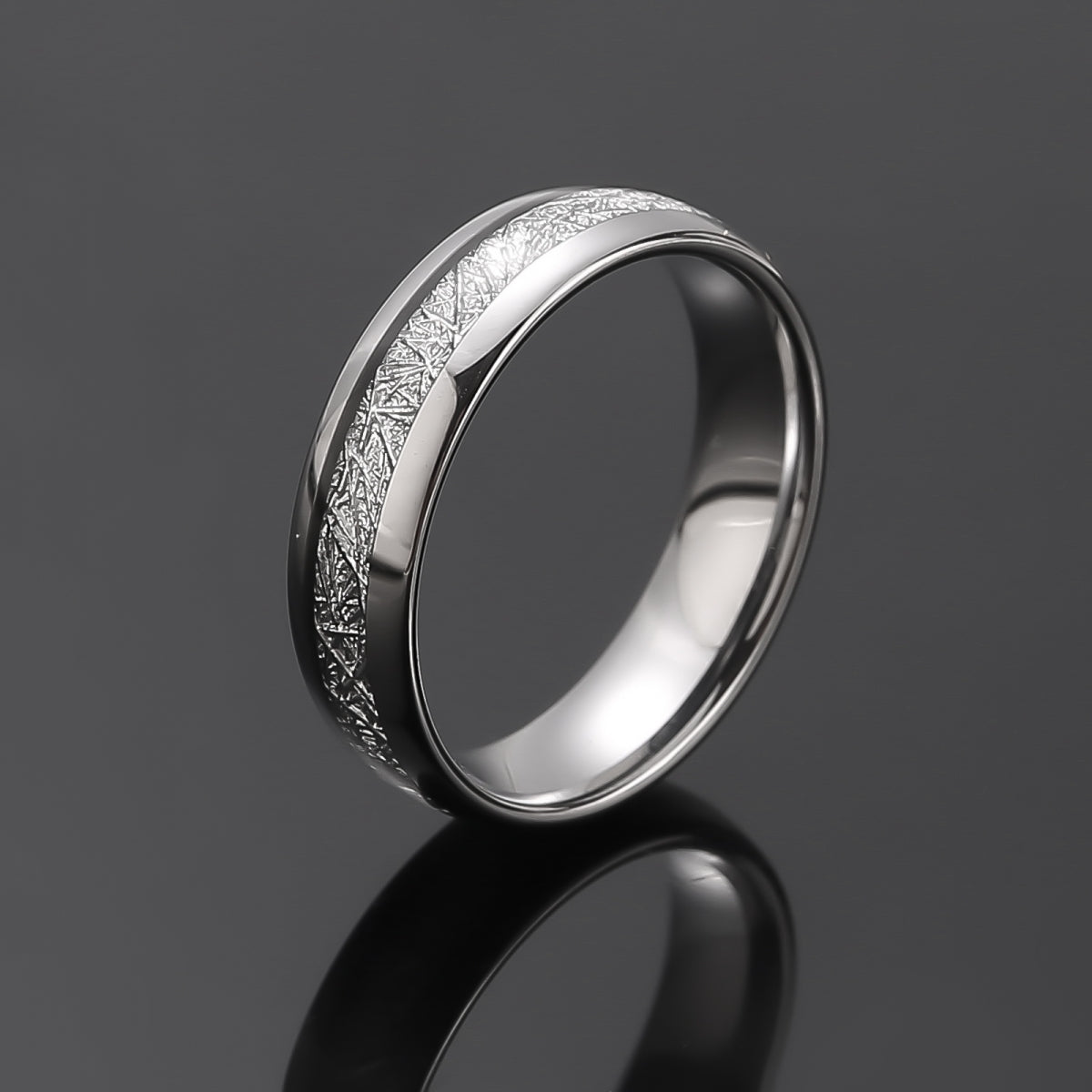 Tungsten Ring Pair Bright Frost