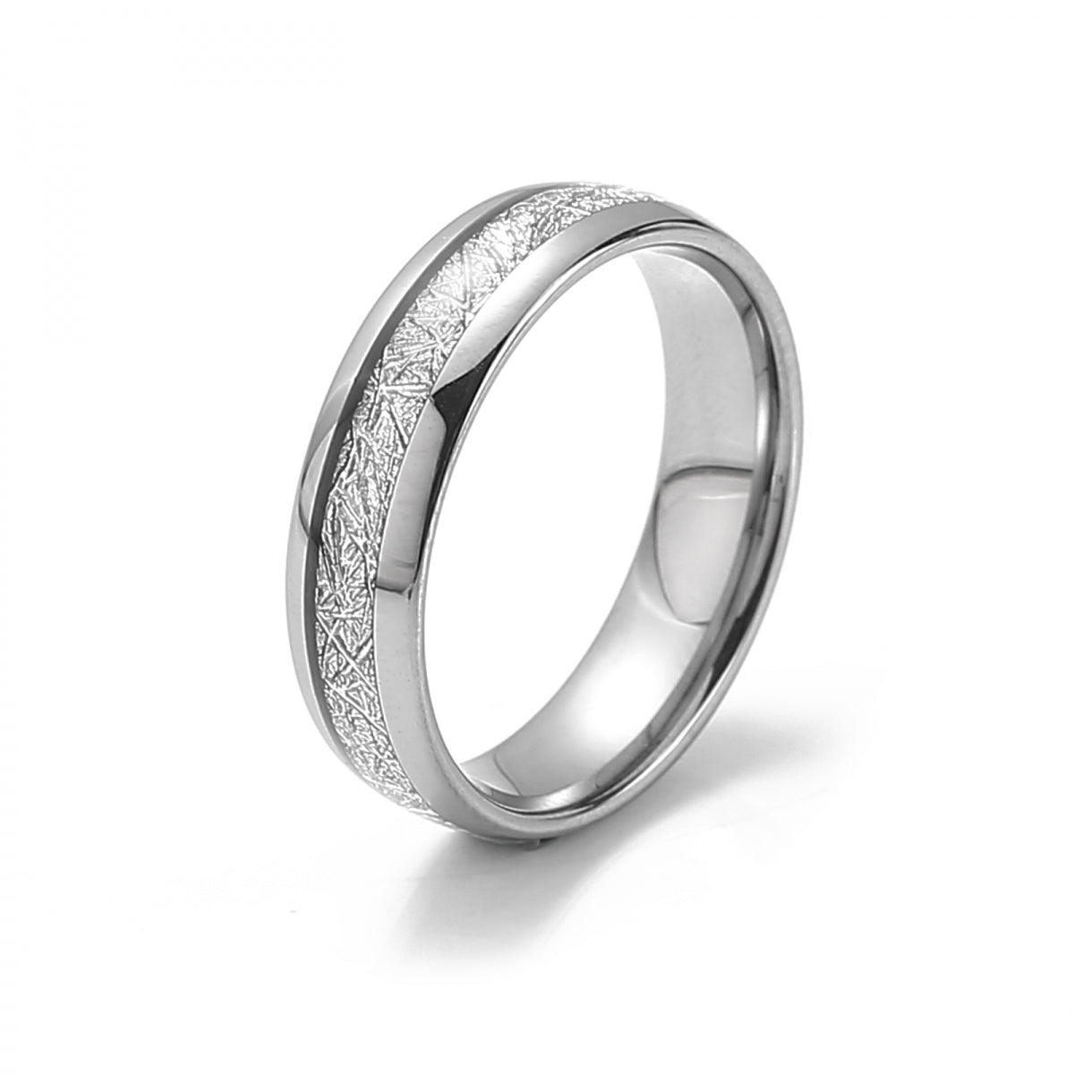 Wolframring Bright Frost – Reinsilber 6 mm