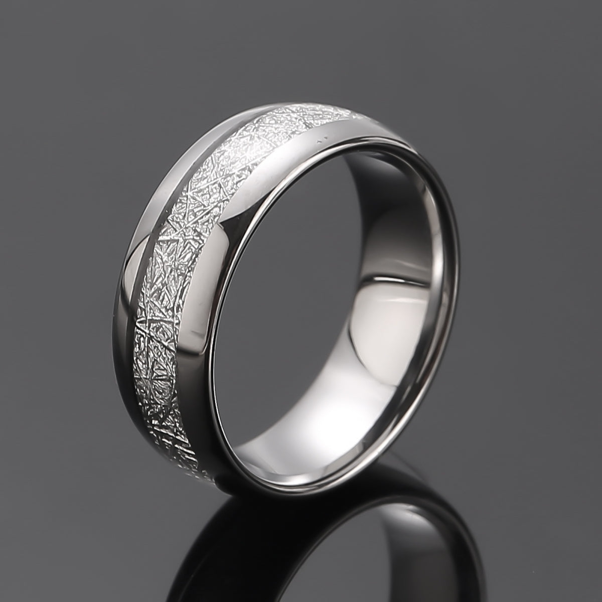 Wolframring Bright Frost – Reinsilber 8 mm