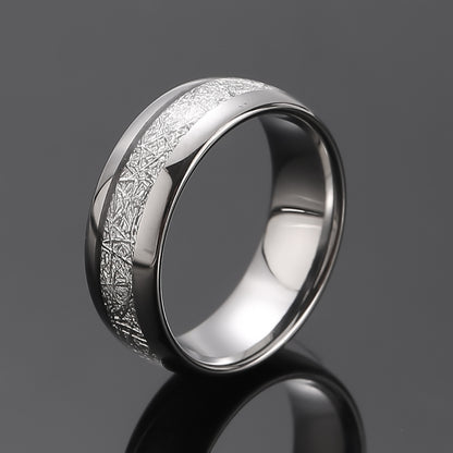 Wolframring Bright Frost – Reinsilber 8 mm