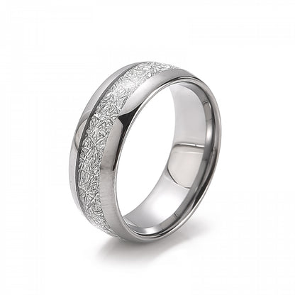 Wolframring Bright Frost – Reinsilber 8 mm