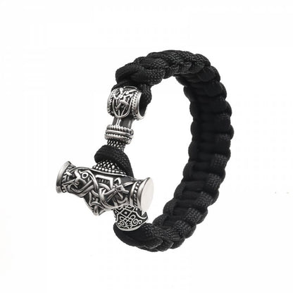 Paracord Bracelet Mjölnir Asgard-Knot - Silver